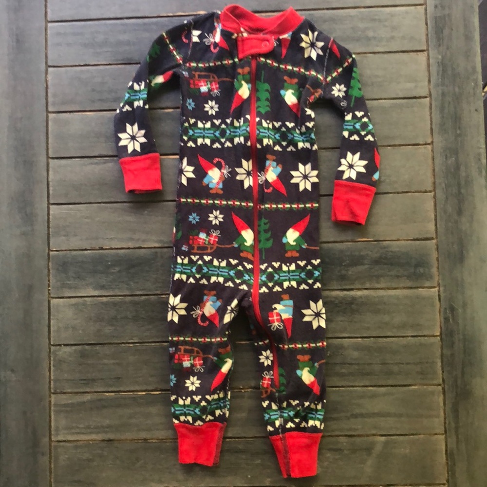18-24mos Hanna Andersson holiday Christmas gnome pajamas